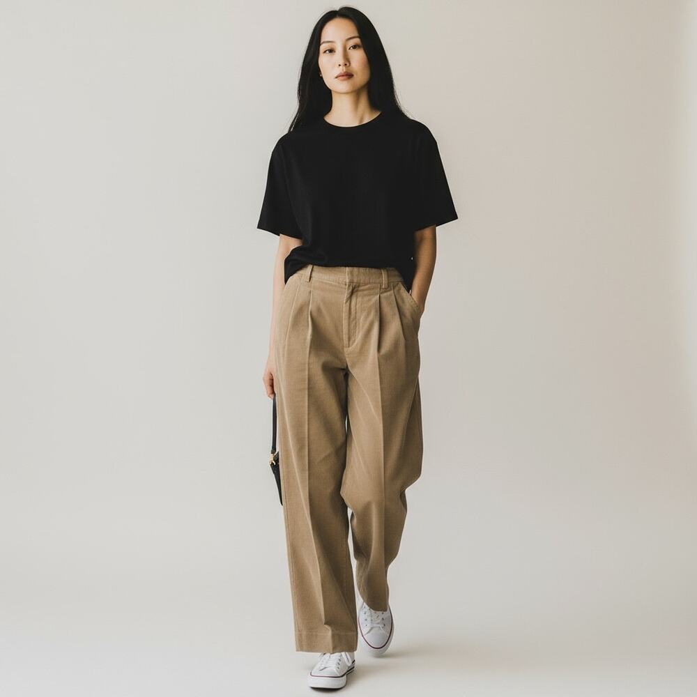 Brunello Cucinelli Monili Wide Leg‎ Cotton Blend Pants